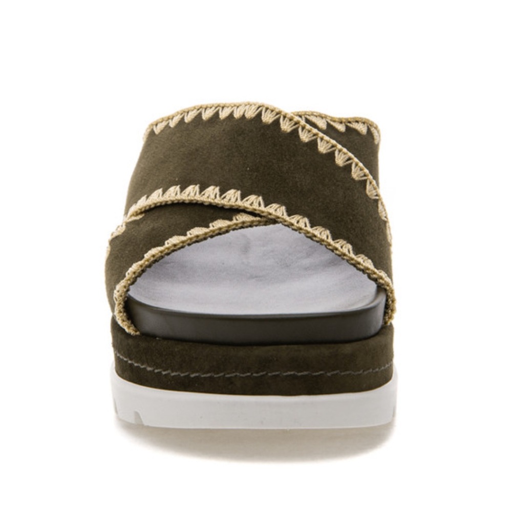 NWT J/SLIDES BOO Khaki Suede Sandal - Picture 4 of 14
